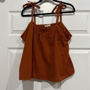 Madewell Terracotta Camisole with Tie Straps
